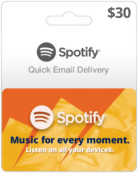 Spotify Gift Card  Quick Email Delivery