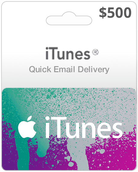 $500 iTunes Gift Cards are Emailed Promptly