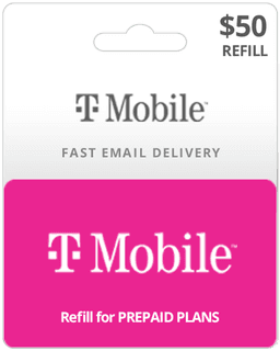 $50 T-Mobile Prepaid Gift Card