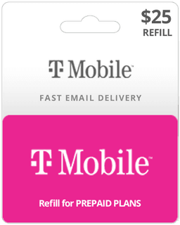 $25 T-Mobile Prepaid Gift Card