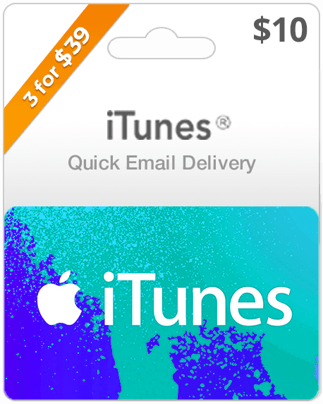 $10 iTunes Gift Card